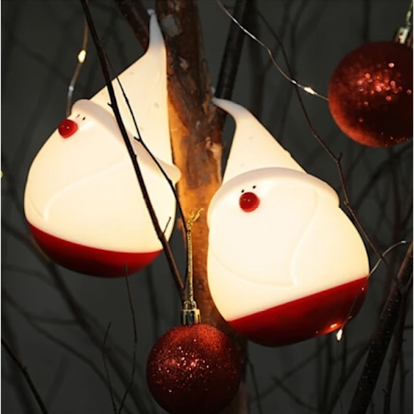 Silikon Nattlampe Julenissen Snømann Juletre Dekor Lyskilde
