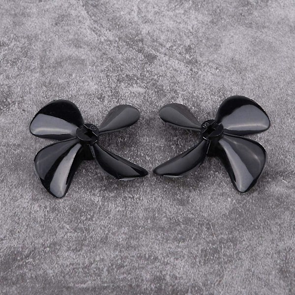 RC-båt 4-bladig propeller, 2-pack Pro & Reverse plastpropellrar, 4-bladig full immersionspropeller för RC-modellbåttillbehör