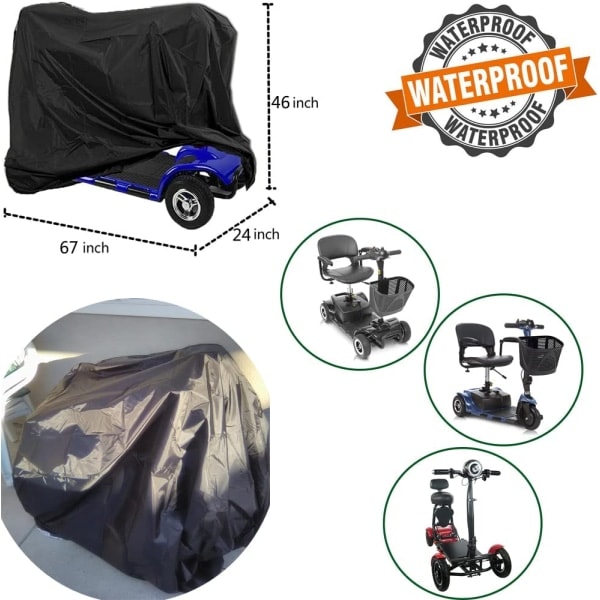 Mobility Scooter Skydd Vattentätt, Power Scooter Skydd Rullstol
