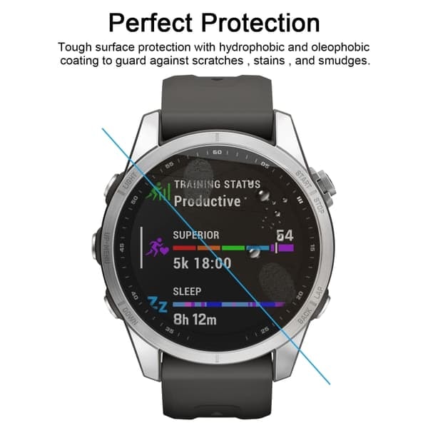 TS-Skærmbeskytter i hærdet glas til Garmin Fenix 7S