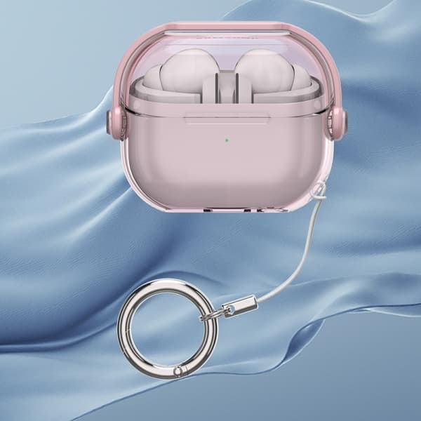 TS-Skyddsfodral för Samsung Galaxy Buds3 / Buds3 Pro - Transparent/Rosa