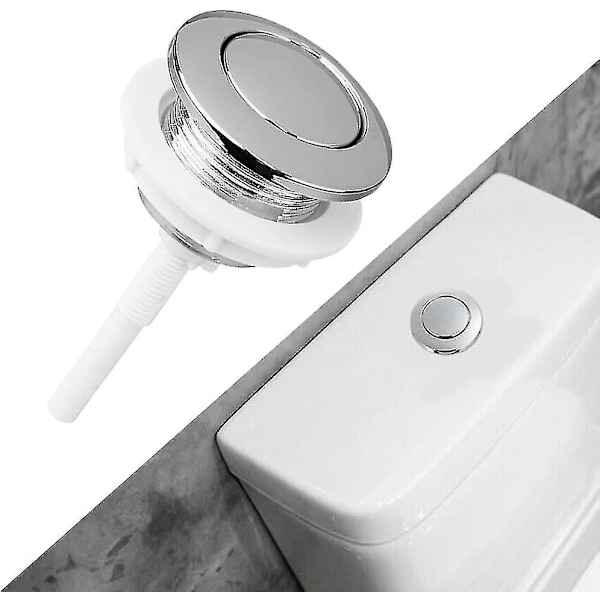 Spolningsknap, 38 mm trykknap til badeværelse og toilet, vandbesparende enhed - egnet til toiletcistern