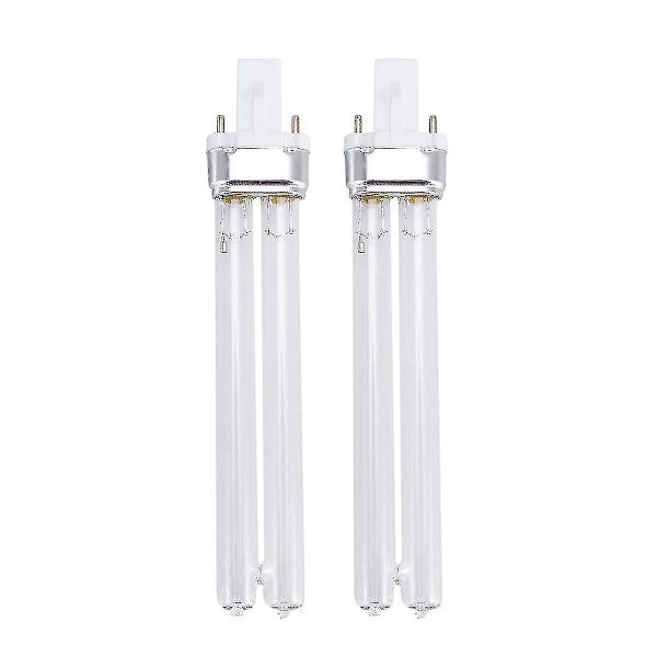 2024 2 stk 11W Ultrafiolett UV Desinfeksjonslamper UV Steriliseringslamper for Sterilisator Fiskedam (G23 Lampesokkel)-m.77{HH}