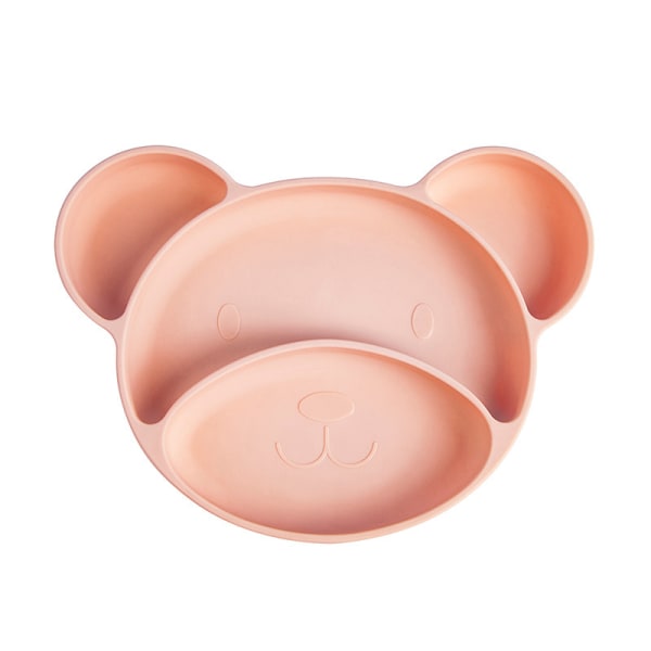 Baby sugplatta - halkfri silikon (rosa, 1 st)