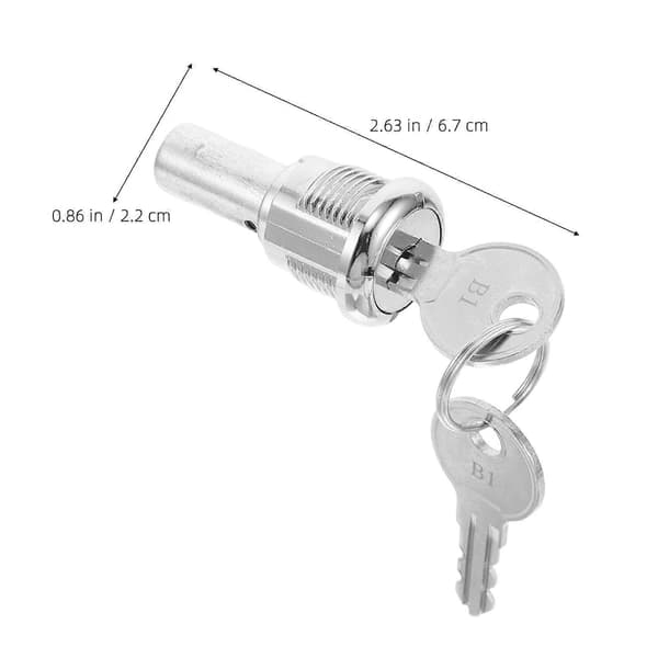 1 Set Automatic Lock Replacement Universal Cylinder Lock For Gumball Machine Secure Metal Lock And Key Assembly For Candy Machine