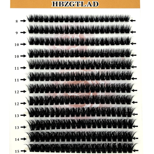 HBZGTLAD 30D/40D/60D/66D/80D/88D/100D 9-16mm Mix D Curl Individuella Fransförlängningar Kluster Fransar Mjuka&Naturliga Falska Ögonfransar 280fans 60D 280fans 60D D