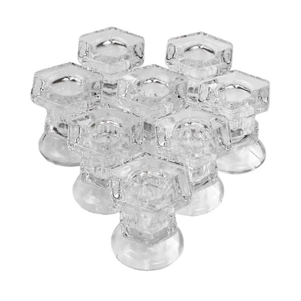 8 stk. Glas Hs Bryllup Tick Transparent Glas D Måtte
