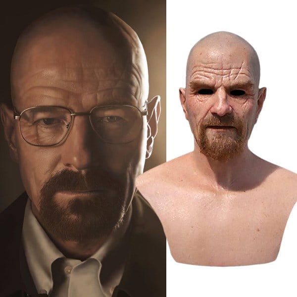Halloween Gammel Mand Maske Latex Cosplay Dækning Maske Hovedbeklædning
