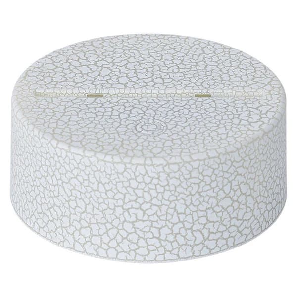 3D nattlampe base fargeskiftende lysende base, A Hvit