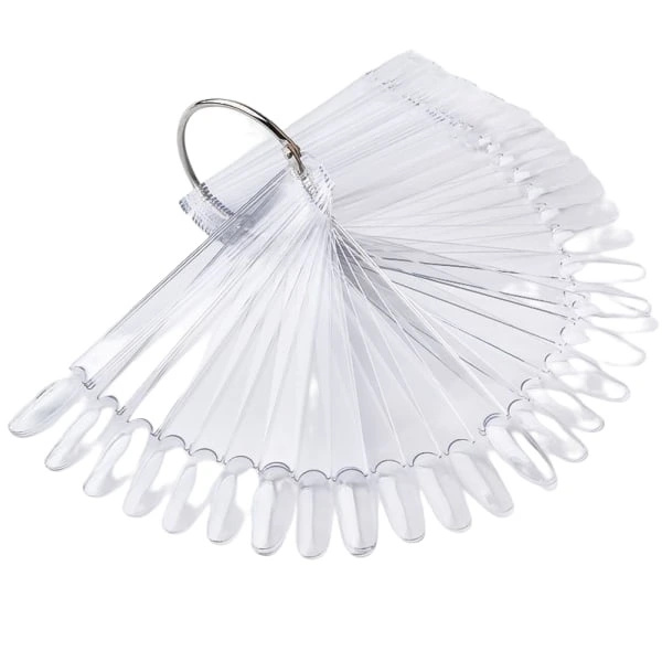 Displaytips / display för nagellacksprover 50 st tips Transpare Transparent