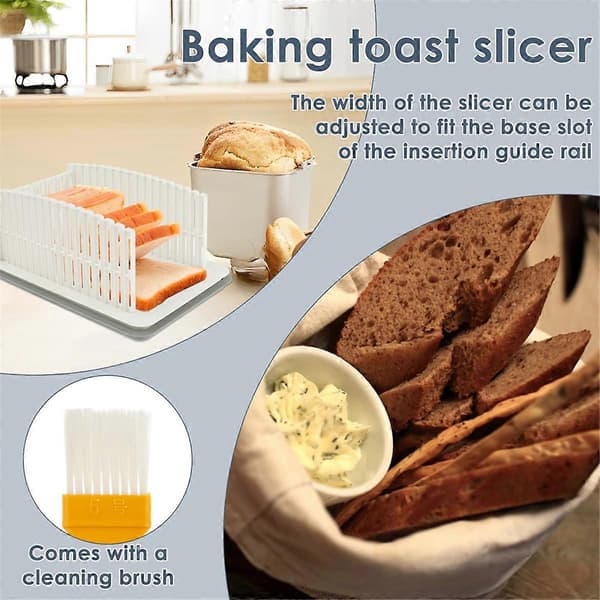 Adjustable Bread Slicer, Multifunctional Toast Bread Slicing Machine, Bread Slicing Guide for Homemade Bread