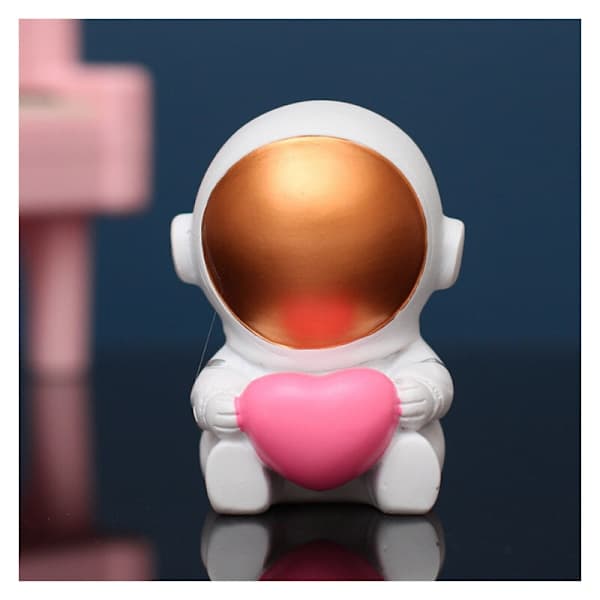 Resin Astronaut Triumph 2-delt Figur Rommann Statue Dekor Ornament Dekorasjoner for Bursdagsfester