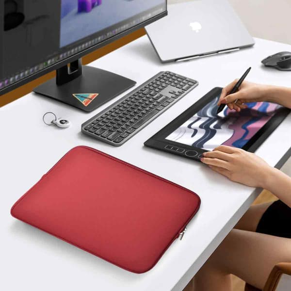 Sponge Material Tablet Protective Case for Apple iPad Pro MacBook Air Pro Sleeve Bag Wine Red Wine red 10 inches