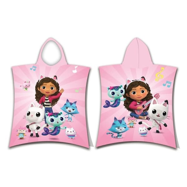 Gabby's Dollhouse gitarr badhandduk poncho 50x115 cm