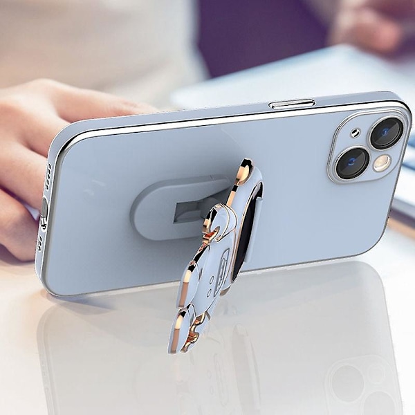 For iPhone 13 6,1 tommer Elektroplettering Ramme TPU Anti-fall Telefonveske Astronaut KickProtective Deksel