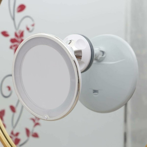 14 LED-peili 10x suurennuksella, valoasetukset, kirkas valkoinen