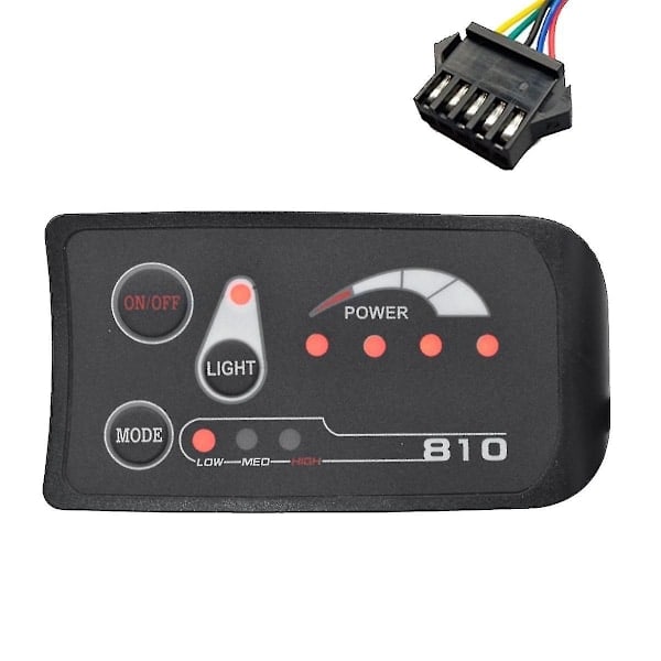 S810 Elektrisk cykelcomputer LED-display Ip65 36v Uart til elcykel Elcykelcomputer (sm 5pin)- Perfet