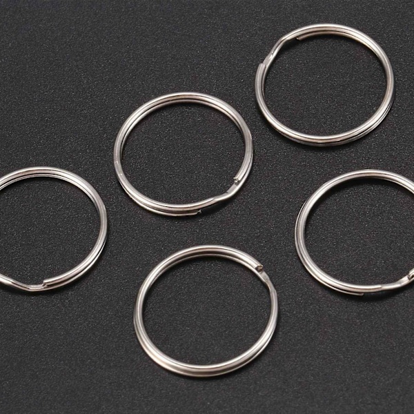 TS-120 stk. 20 mm Udvendig Dia Universal Split Nøgleringe Nøgleringholdere
