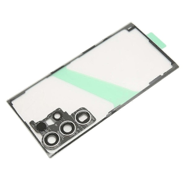 Ersättningsbaksida i glas Kompatibel med Galaxy S23 Ultra 5G Transparent Telefon Bakre Panel Hölje med Kameralins Telefonstativ Reparation-Perfekt