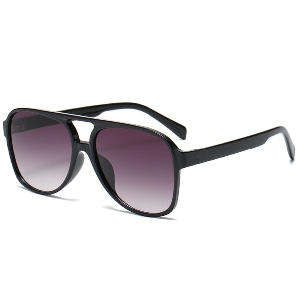 Retro vintage 70-luvun Aviator-polaroidisunslasit kaksisillalla kevyt kehys miehille ja naisille (musta/keltainen) keltainen
