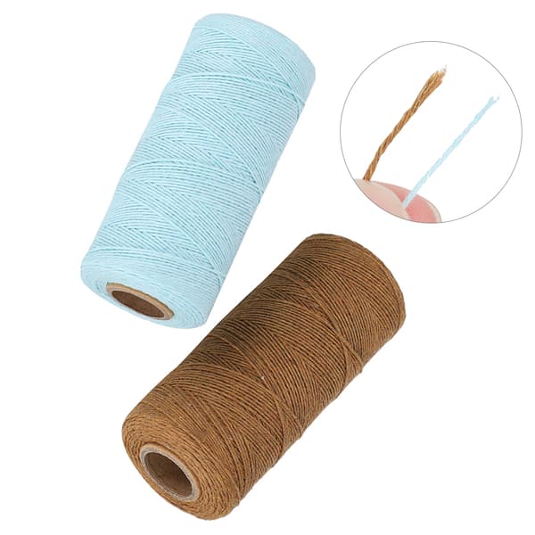 2 Rolls Pure Cotton Yarn Strong 8 4 Warp Thread Knitting Tatting Carpet Tapestry