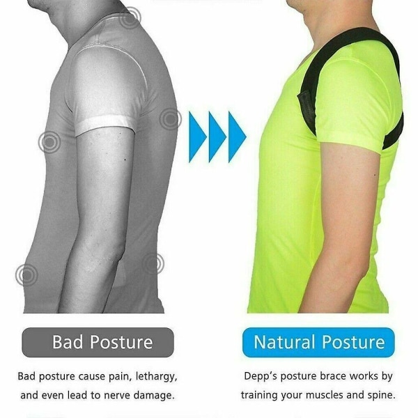 Posture Corrector Ryggstöd Kroppsstöd Wellness Svankstödsbälte XS (Bust 50-70cm)