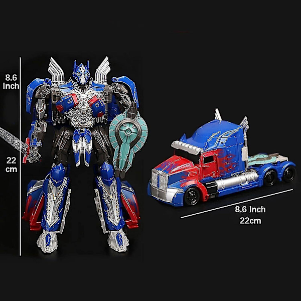 Transformer leksak Optimus Prime leksak, transformerbar bilrobot, transformerbar actionfigurmodell, barns födelsedagspresent