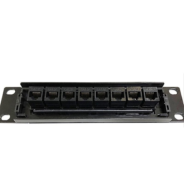 TS-8 Port Straight-through Cat6 Patch Panel Rj45 Netværkskabel Adapter Jack Ethernet Distributionsramme