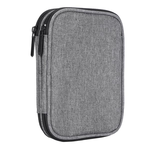 Grey 2-Layer 600D Oxford Storage Bag for Knitting Needles