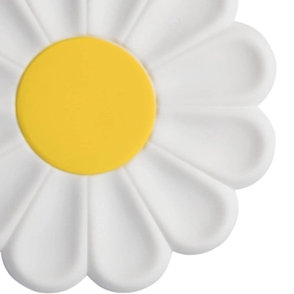 Sødt Dækkeserviet - Silikone - Blomst - Hvid