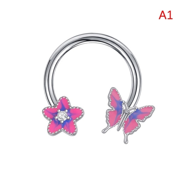 Butterfly Hestesko Næseringe Øreringe Septum Ring - Perfet A1