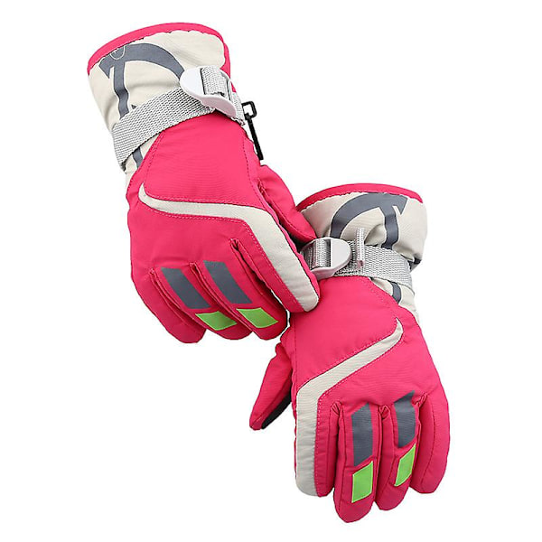 Vinterhansker for barn Gutter Skis hansker Varme hansker for jenter med fleecefôr Vanntett beskyttende skihansker Sport hansker 4-14 år