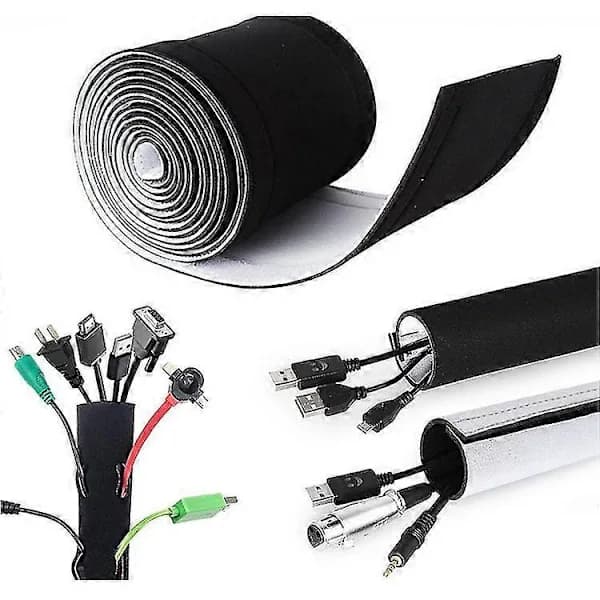 Neopren Troll Sleeve, Kabelbeskyttelse til trollingmotor - Sort (1-pak), 100cm*13cm