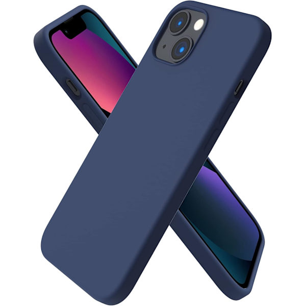 iPhone 13 Case, Liquid Silicone Case for 6.1 inch iPhone 13, Ultra-thin Case, Full Coverage Shockproof Protective Soft Case Navy blue Navy blue