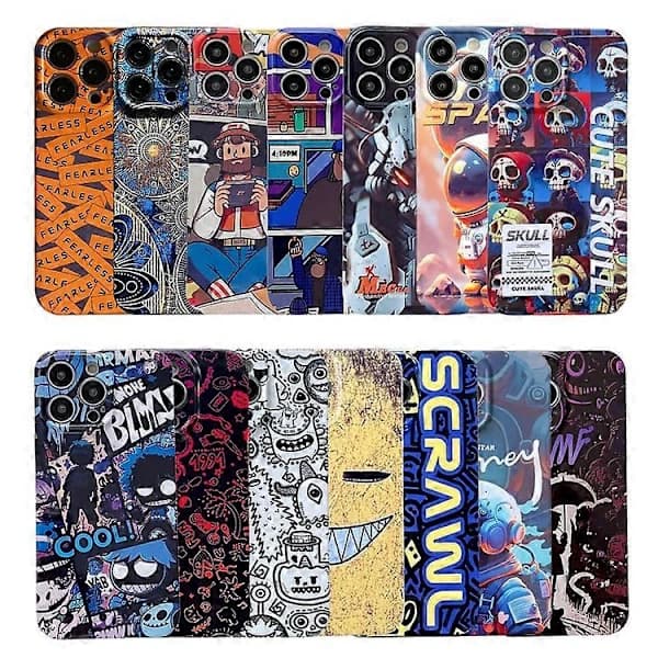 Painted Pattern Precise Hole PC Mobile Phone Shell for iPhone 15 Pro