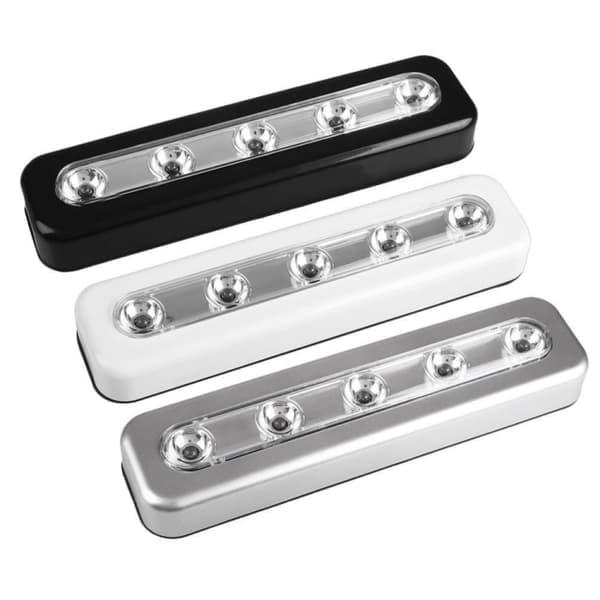 TS-Sort spotlight med 5 LED-pærer og touchfunktion