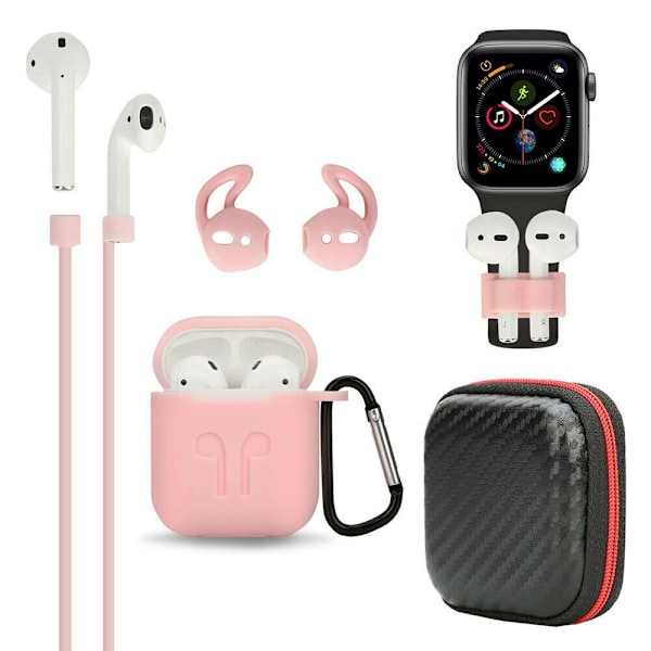6 kpl / setti Kuulokkeiden suojakotelopidike PINK