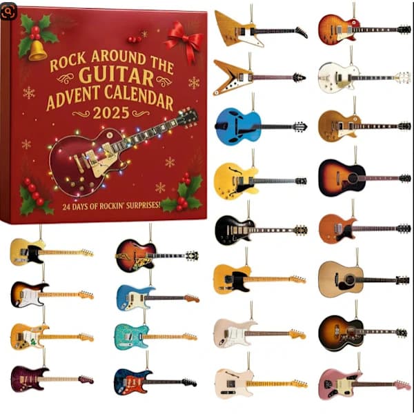 Gitar Adventskalender, Akryl Nøkkelringer