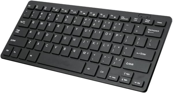 USB Kablet Mini Tastatur Med Stille Firkantede Taster Til Stationær Og Bærbar Computer, Sort