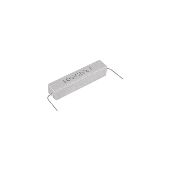 TS-10 stk. trådviklet keramisk cementmodstand 2 Ohm 10w Watt