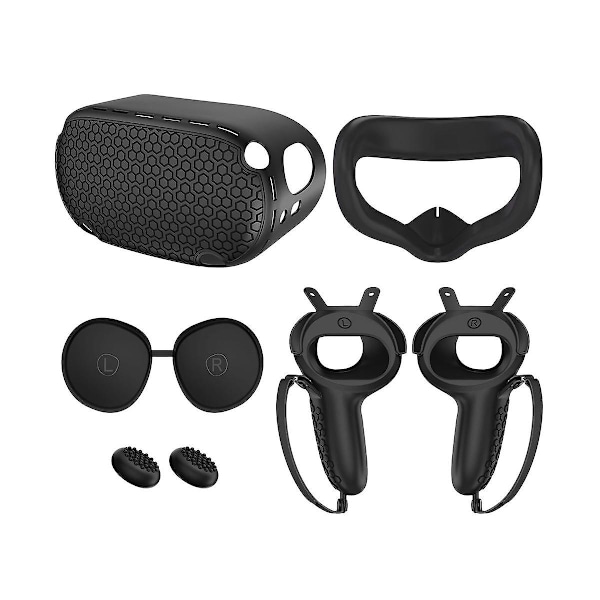 TS-For Meta Silikone Beskyttelsesetui til Host, 5-delt Sæt, Ikke- og Anti-drop VR Tilbehør, sort