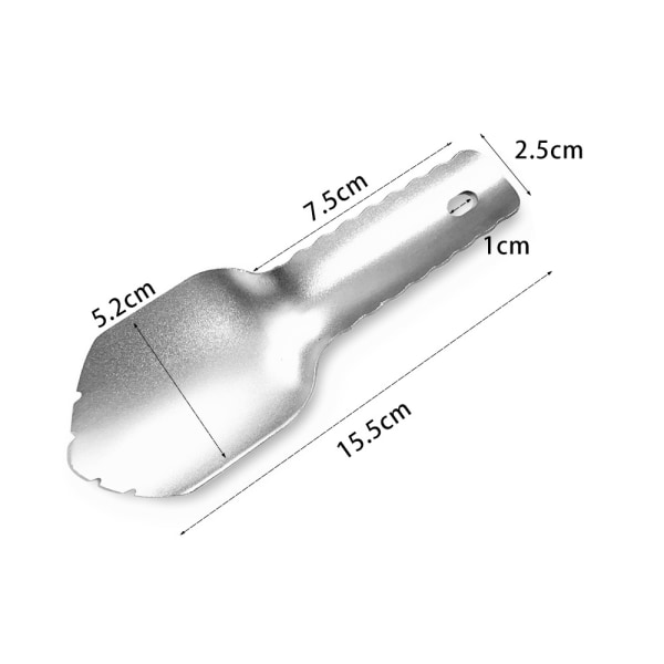 Ultralätt spade - bärbart campingverktyg i aluminium (1 st, silver)