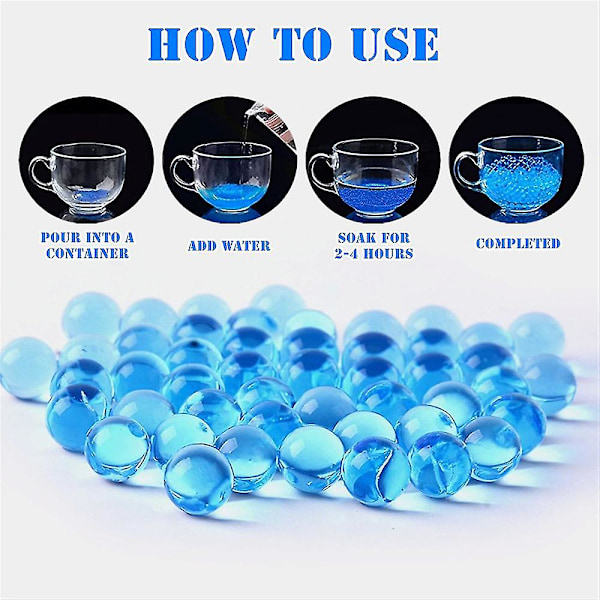 TS-Gelkulor Blaster Ammo Splat Gun Refill (7-8 mm, 20-pack, 8000 stycken per förpackning) kompatibel med Splatter Gall Gun -z