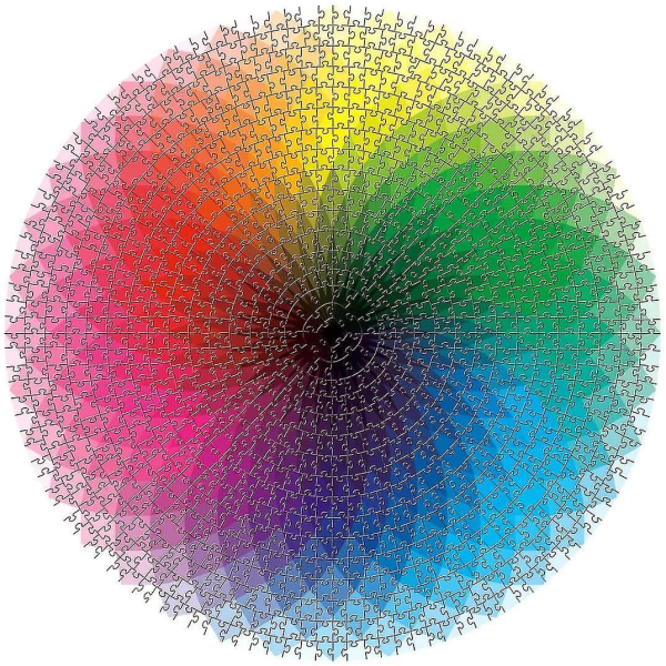 Pussel 1000 bitar för vuxna Svårt och utmanande pussel Gradient Color Rainbow