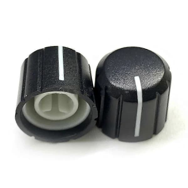 10 st Svarta D Typ 6mm Potentiometerknoppar för Elgitarr Volym & Ton