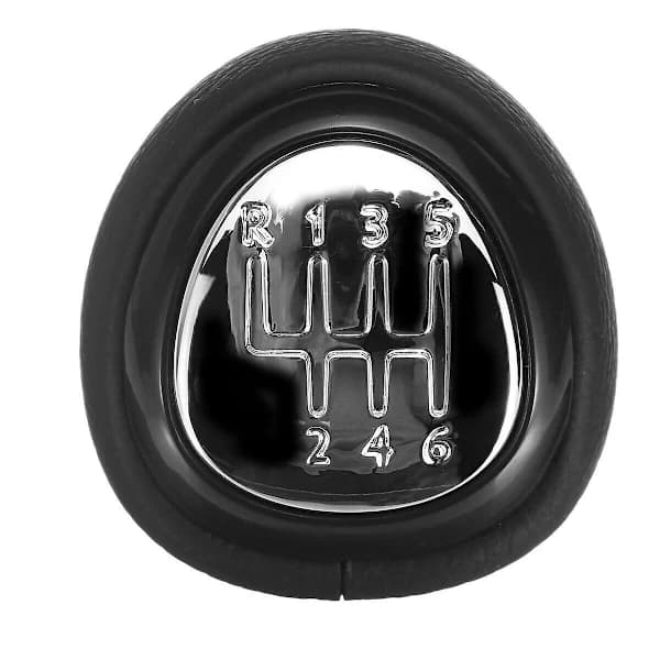6-gears læder gearknop til SAAB 93 9-3 2003-2012