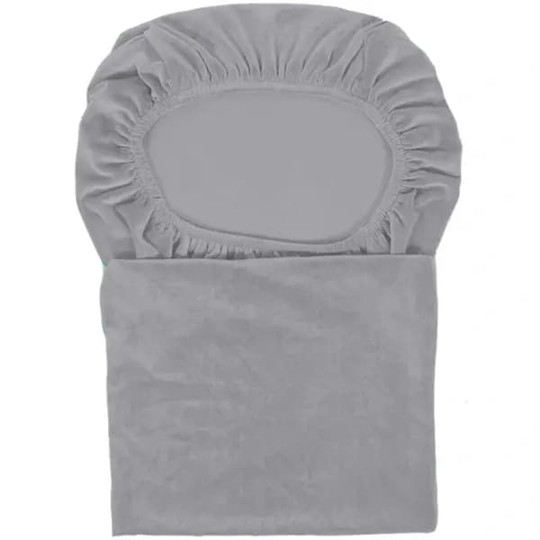 Stolsöverdrag - Set med stolsöverdrag i sammet - Grå stolsöverdrag - Stretchiga stolsöverdrag för matstolar - Set om 6