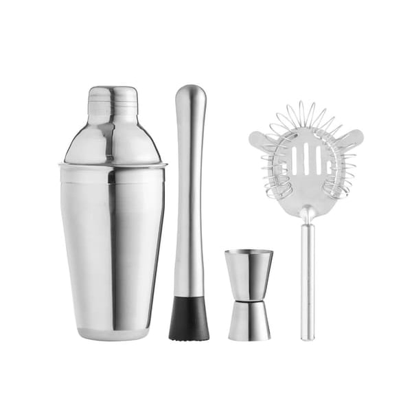 TS Cocktailbarset i rostfritt stål med 500 ml shaker