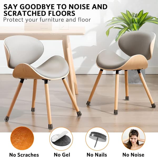 Durable Furniture Risers, Floor Protection & Improved Accessibility, Black TPR Risers with Easy Installation for 14-18mm Legs, 32-pack