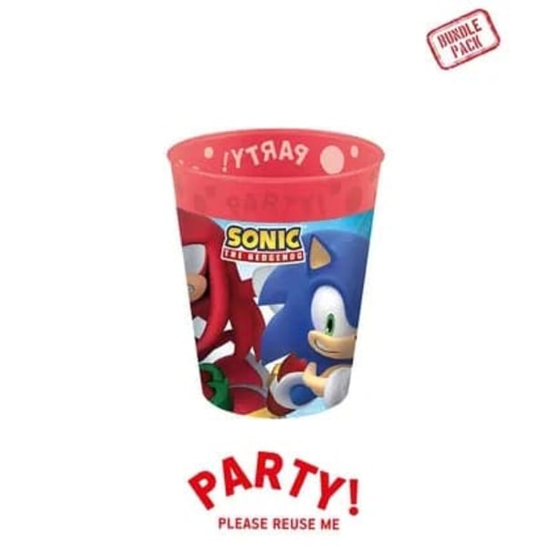 Sonic the Hedgehog Sega mikro-premium plastkrus sæt 4 dele 250 ml